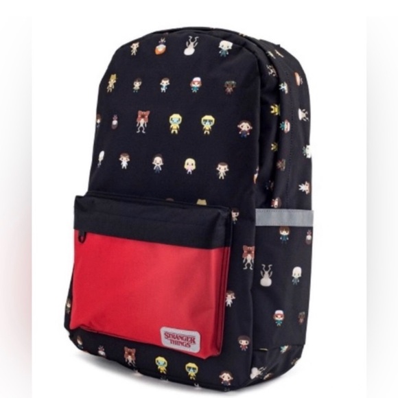 Loungefly Stranger Things Characters
Backpack Black, with red. - Picture 1 of 5
